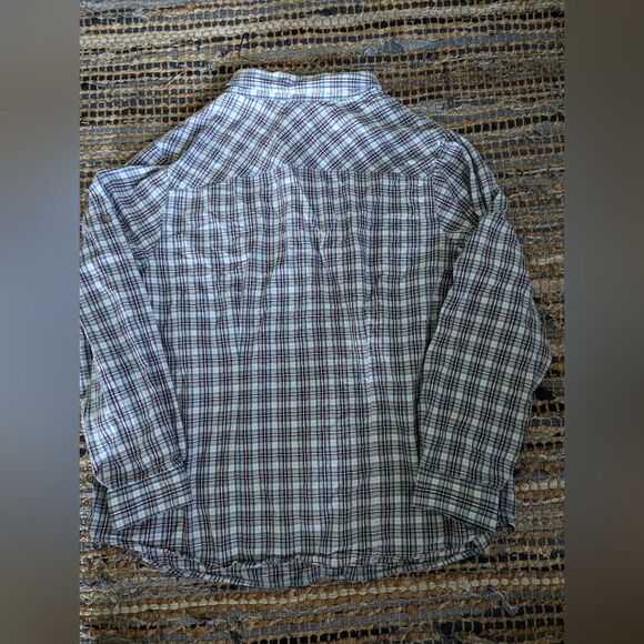 Oversized Plaid Flannel Purple & Teal Blue L/S Button 2 Granola Earth Girl - Picture 7 of 7